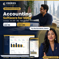Eseries accounting software cover with Zoya Blaze, AI presenter