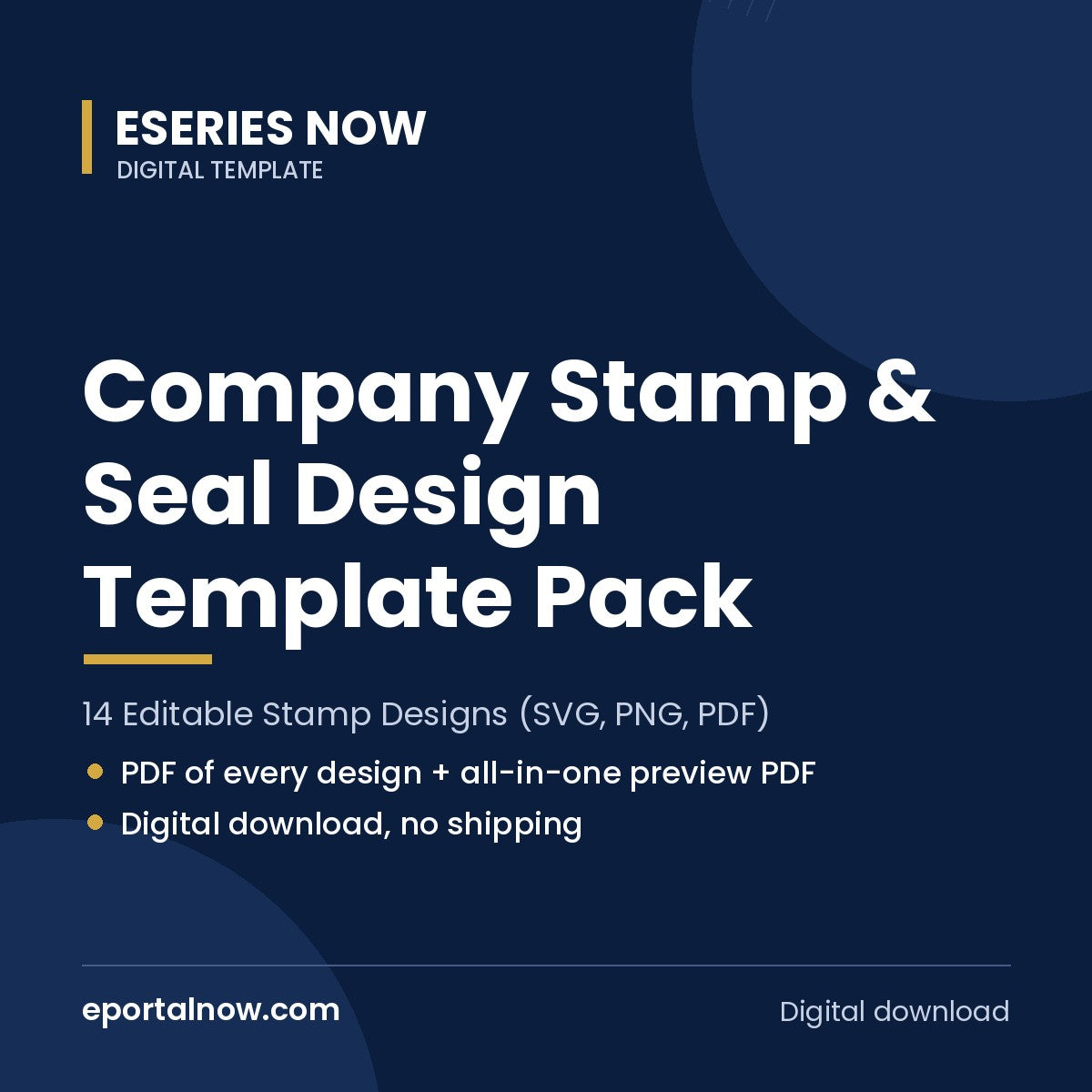 Company Stamp & Seal Design Template Pack: 14 Editable Stamp Designs (SVG, PNG, PDF) | Eseries Now