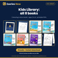 Kids Library: all 8 colouring and story books, Eseries Now