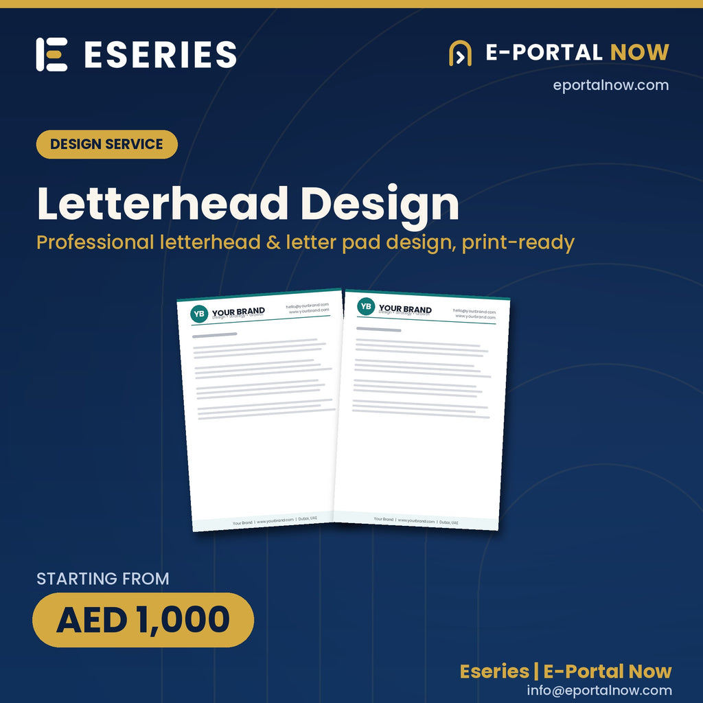Letterhead & Letter Pad Design Service | Eseries | E-Portal Now
