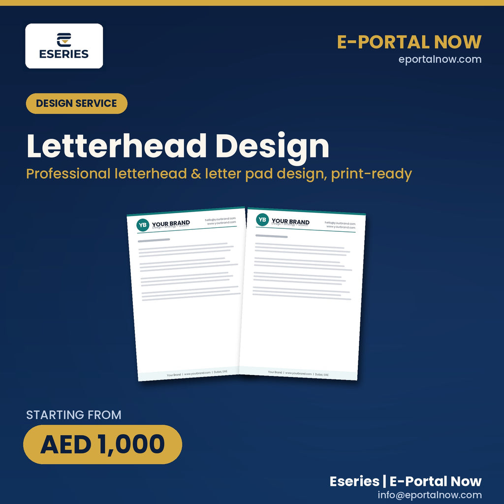 Letterhead & Letter Pad Design Service | Eseries | Eseries | E-Portal Now