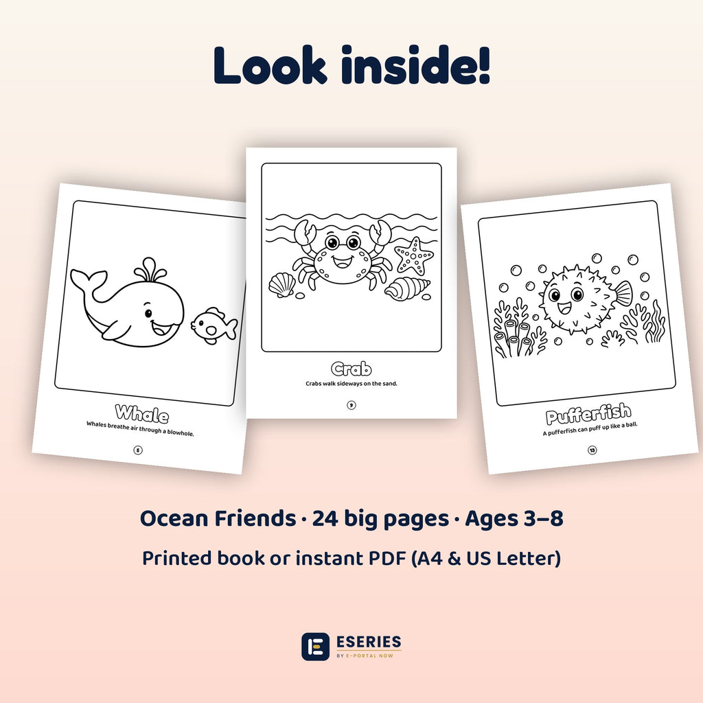 Ocean Friends: look inside: sample pages