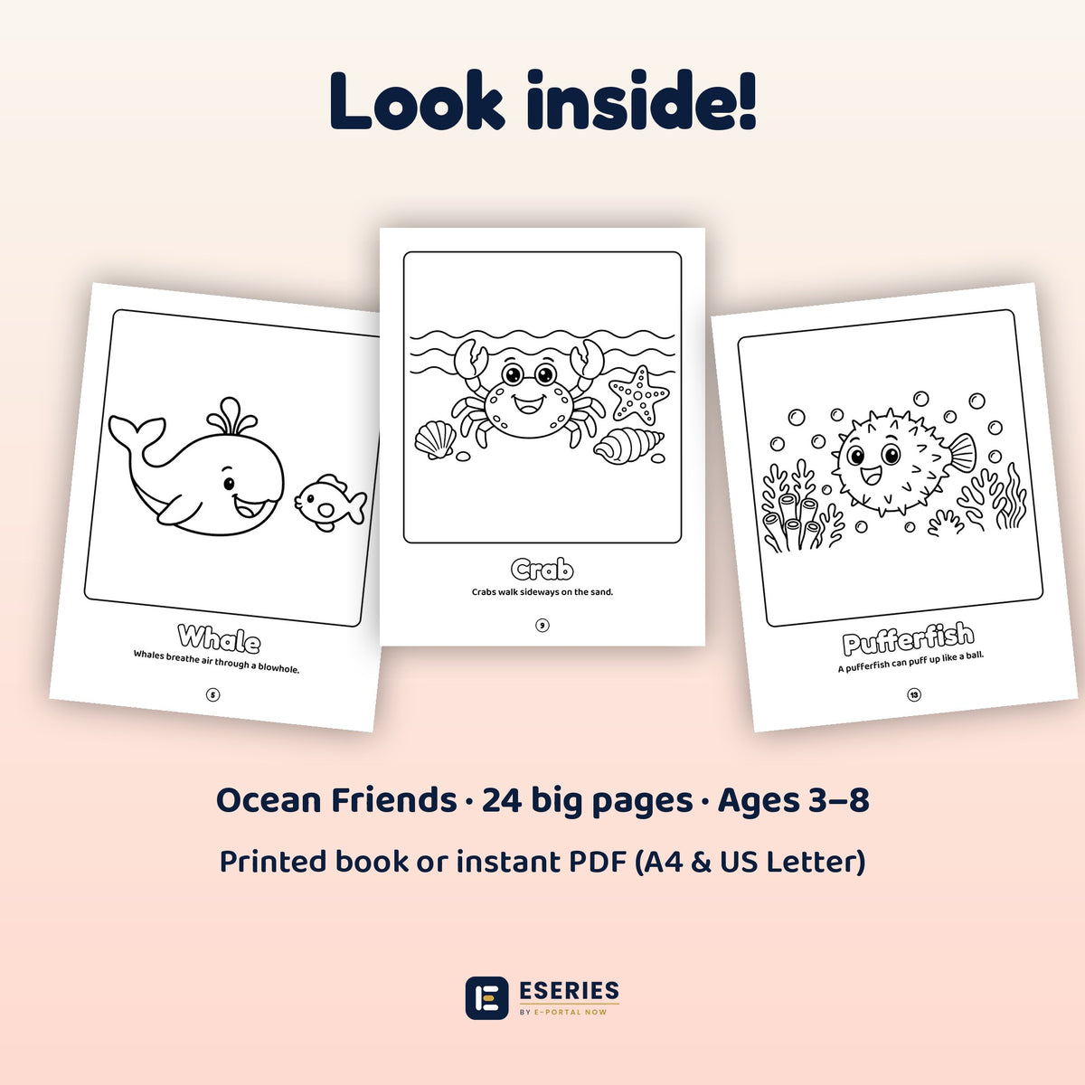 Ocean Friends: look inside: sample pages