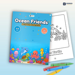 Ocean Animals Coloring Book Printable – cover image, Eseries Now
