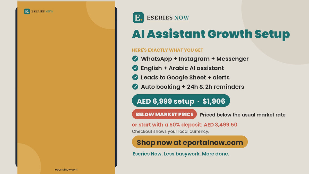 AI Assistant Growth Setup demo video: what you get and price | Eseries Now