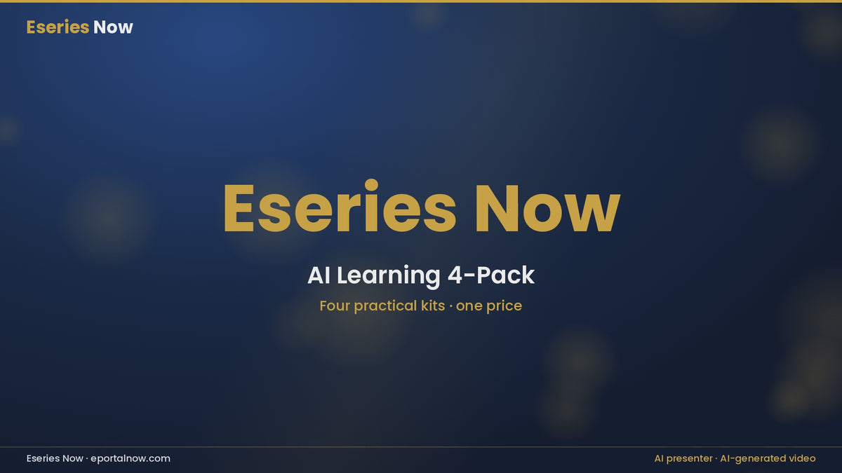 Eseries Now pack4 explainer (horizontal 16:9), AI presenter