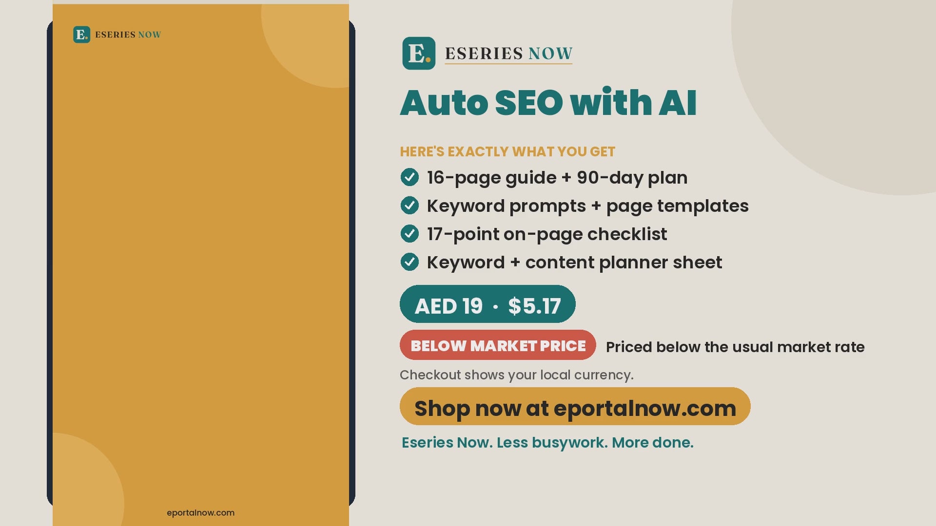 Auto SEO with AI demo video: what you get and price | Eseries Now