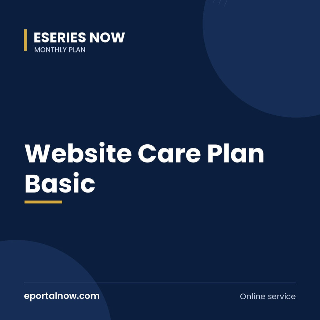 Website Care Plan Basic | Eseries Now