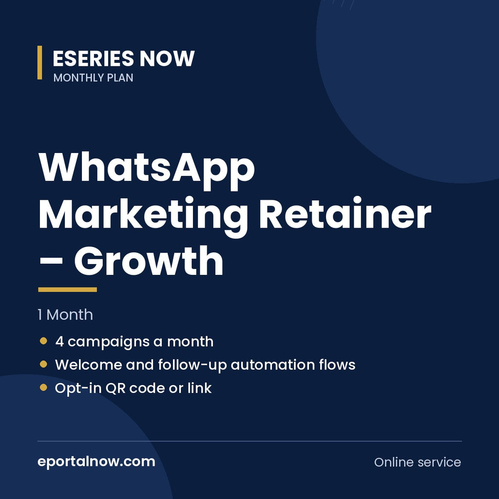 WhatsApp Marketing Retainer – Growth (1 Month) | Eseries Now