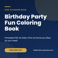 Birthday Party Fun Coloring Book, cover image, Eseries Now