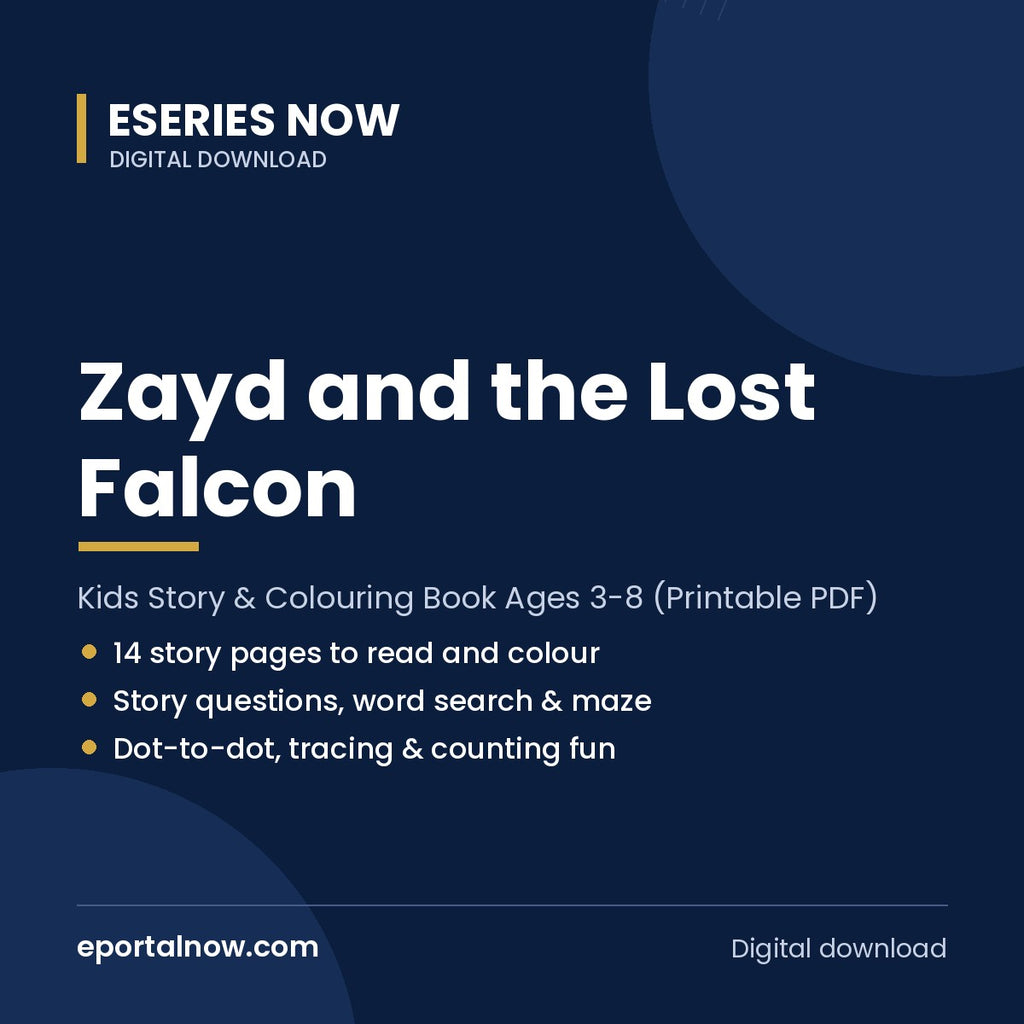 Zayd and the Lost Falcon: Kids Story & Colouring Book Ages 3-8 (Printable PDF) | Eseries Now